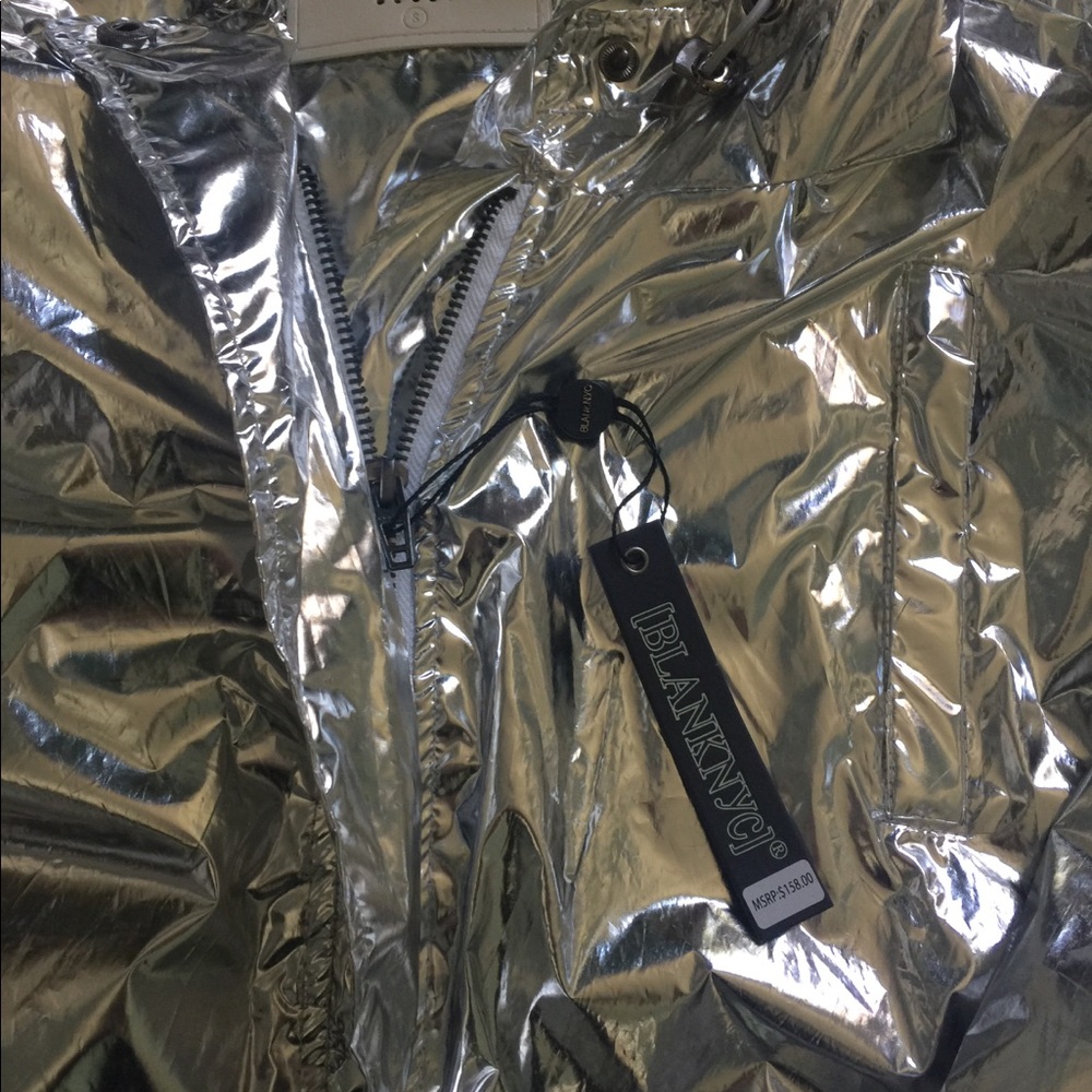 1LEFT☘️NEW BLANK NYC METALLIC JACKET - Picture 4 of 8